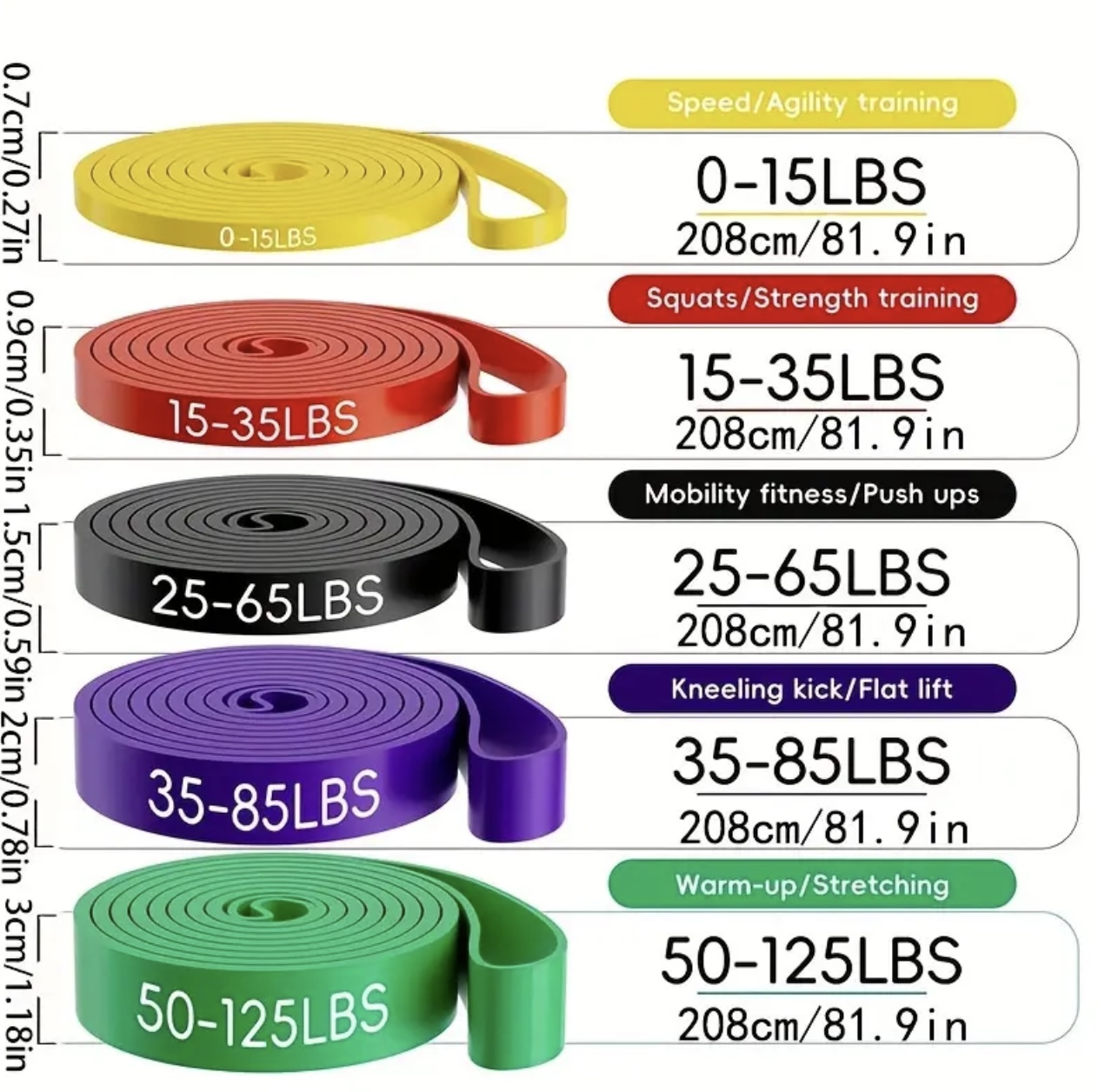 ست کش مقاومتی لینگپنگ (Lingpeng) سنگین و ۵ رنگه - Image 5