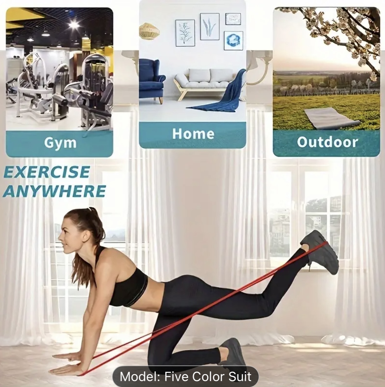 ست کش مقاومتی لینگپنگ (Lingpeng) سنگین و ۵ رنگه - Image 6