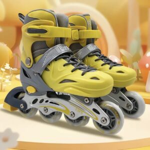 کفش اسکیت چرخشی قابل تنظیم با ترمز پا و بلبرینگ ABCE-7