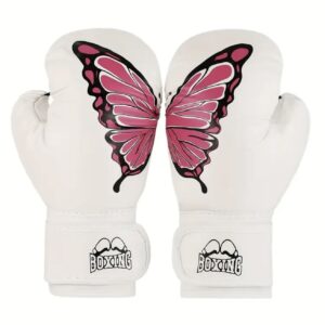 دستکش بوکس مدل پروانه – دارای بند قابل تنظیم، ساخته شده از چرم مصنوعی