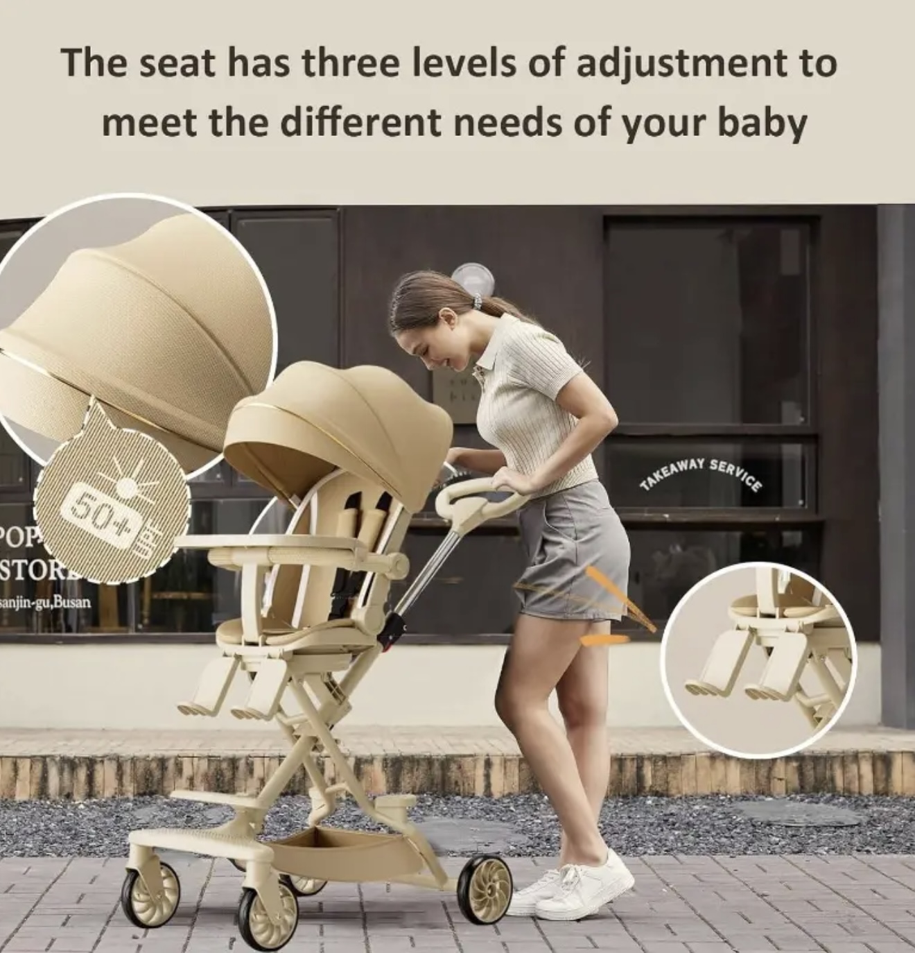 کالسکه قابل هدایت دوطرفه، مناسب دوقلوها - Image 3