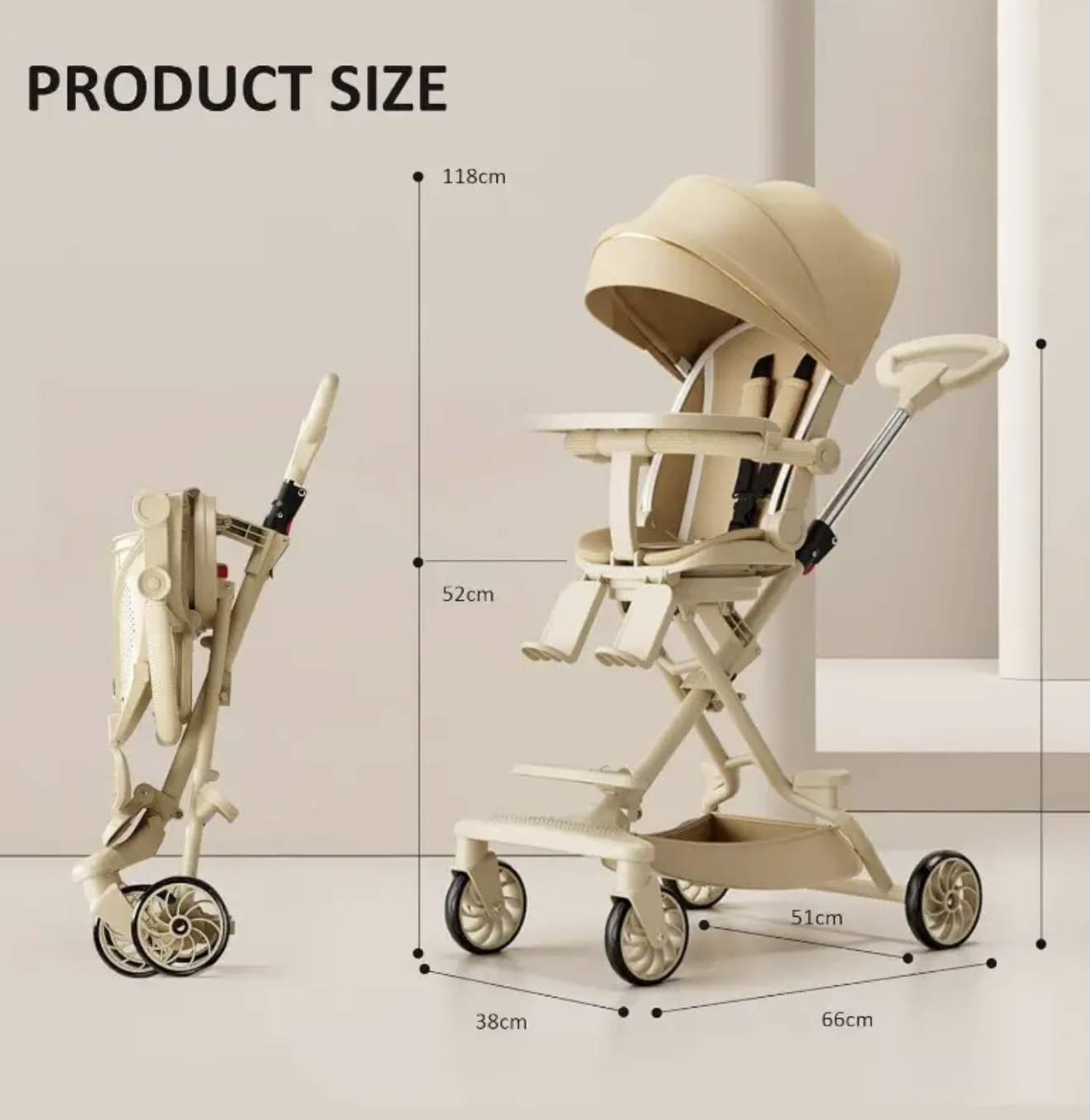 کالسکه قابل هدایت دوطرفه، مناسب دوقلوها - Image 5