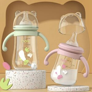 شیشه شیر کودک صورتی و آبی