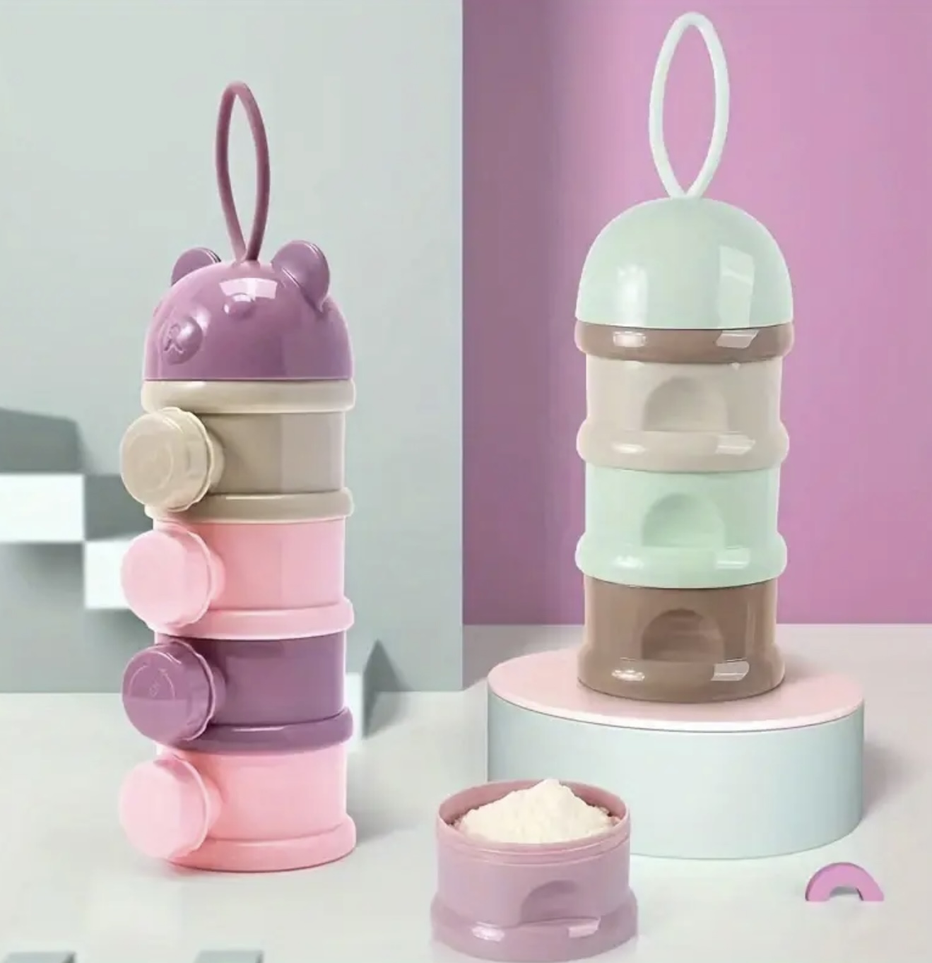 جعبه قابلحمل شیرخشک یا تنقلات سهلایه و چهارلایه - Image 2