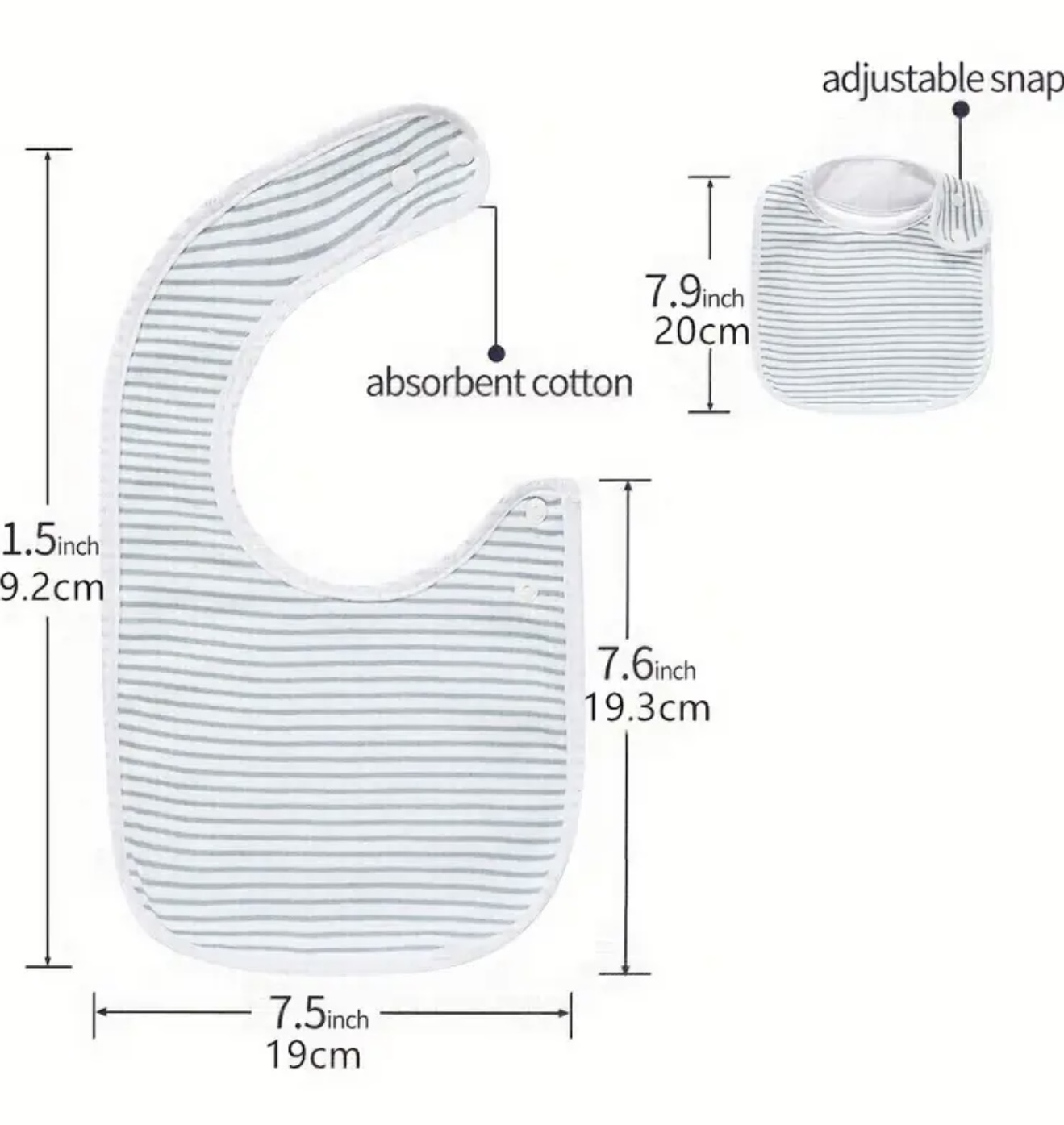 ست ۵ عددی پیشبند نوزاد LAZYRHINO - Image 5