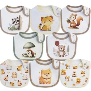 ست ۸ عددی پیش‌بند نوزاد باکیفیت بالا با دکمه فشاری