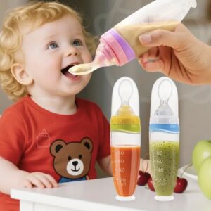 غذادهنده فشاری سیلیکونی مایع نوزاد Heytutu با ظرفیت ۱۲۰ میلی‌لیتر