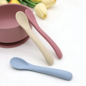 سه عدد قاشق غذادهی سیلیکونی نرم
