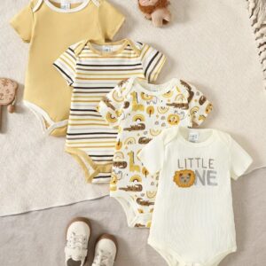 ست ۴ تکه لباس نوزاد  بهاری و تابستانی