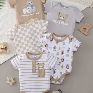 ست ۵ تکه سرهمی و بادی نوزاد