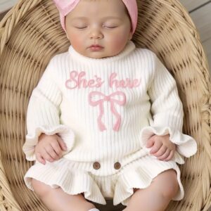 ست ۲ تکه لباس عکاسی نوزاد دختر