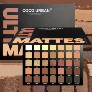 پالت سایه چشم ۳۵ رنگ شامل تون‌های خاکی، با پایان‌های شاین