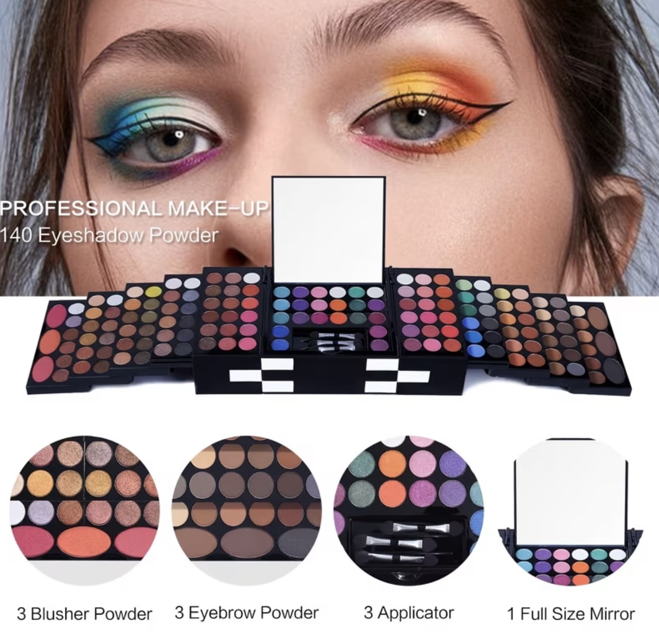 پالت آرایشی حرفهای ۱۴۸ رنگ - Image 4