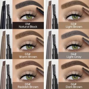 مداد ابروی خودکار چرخان با نوک مثلثی دوطرفه