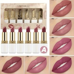 ست ۶ عددی رژ لب به رنگ مرجانی