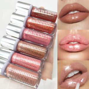 ست ۶رنگ برق لب مایع درخشان