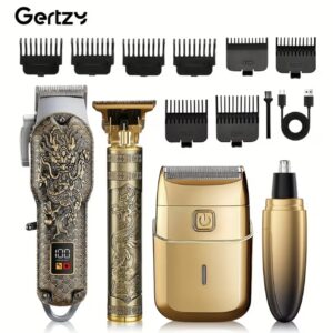 ست ۴ در ۱ ماشین اصلاح حرفه‌ای مردانه قابل شارژ