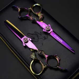 قیچی مو ۶ اینچی NEPURLSON به شکل شمشیر با دسته اژدها