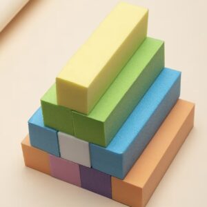 ده عدد بلاک بافر ناخن رنگی