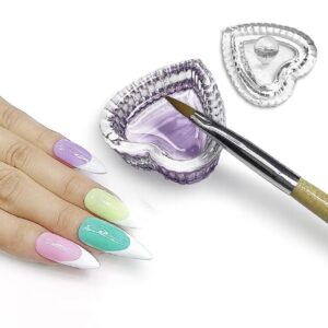 کاسه/ظرف دَپن شیشه‌ای شفاف مخصوص کاشت ناخن