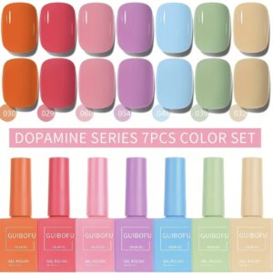 ست ۷ عددی لاک ژل ناخن ۱۵ میلی‌لیتری