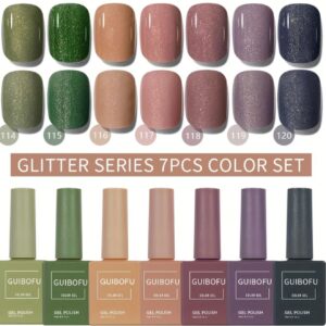 ست ۷ عددی لاک ژل ناخن ۱۵ میلی‌لیتری،