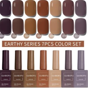 ست ۷ عددی لاک ژل ناخن ۱۵ میلی‌لیتری،