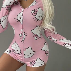رامپر زنانه یک‌تکه سانریو هلو کیتی