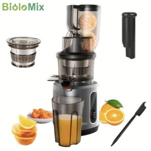 دستگاه آبمیوه‌گیری BioloMix با خروجی پهن و عملکرد آرام