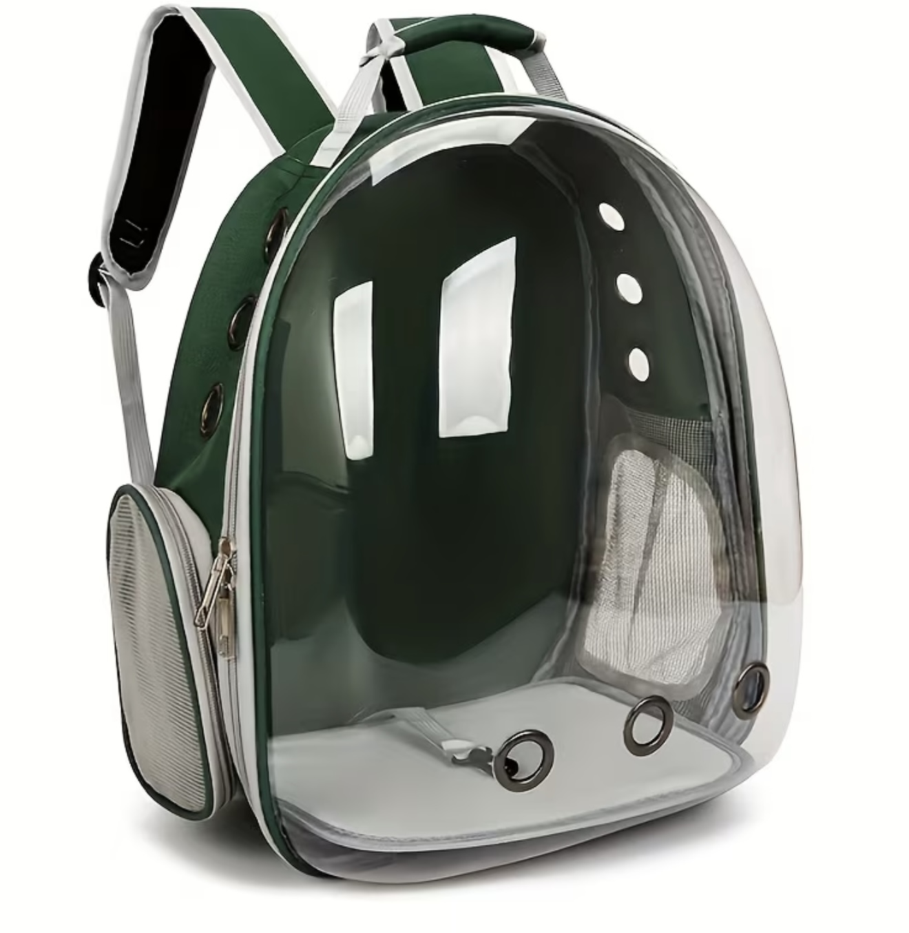 کیف حمل شفاف و تنفسپذیر برای گربهها و سگهای کوچک، با زیپ، قابل حمل - Image 4
