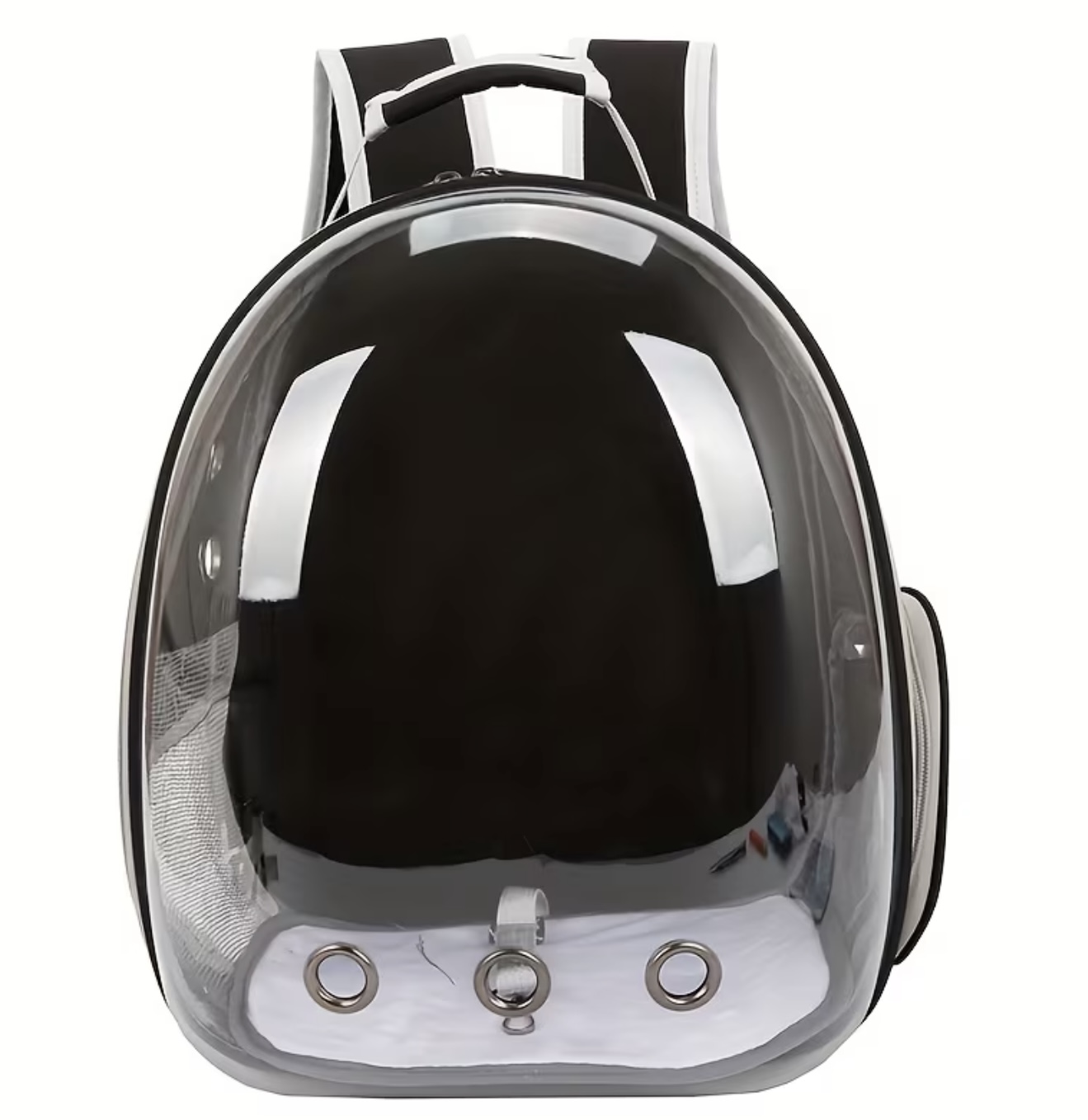کیف حمل شفاف و تنفسپذیر برای گربهها و سگهای کوچک، با زیپ، قابل حمل - Image 5
