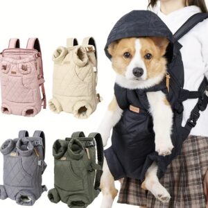 کوله‌پشتی حمل حیوانات با قابلیت تنظیم جلویی/پشتی و نگهدارنده پاها