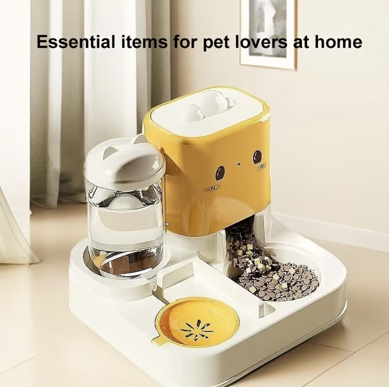 دستگاه تغذیه و آبدهی حیوانات با طرح ابر و گوش گربهای