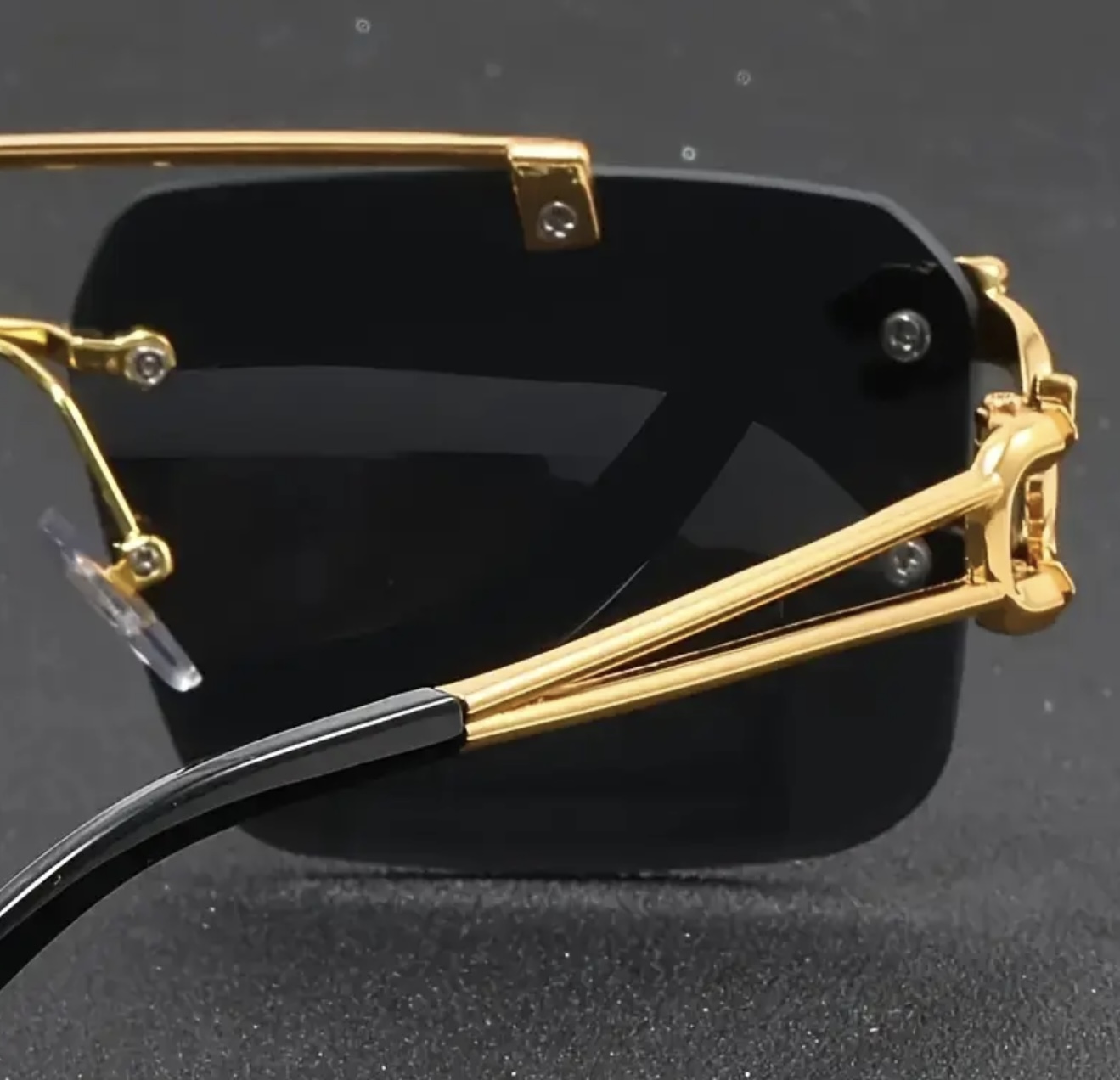 عینک فشن وینتیج لوکس طلایی با فریم ببر جذاب - Image 7