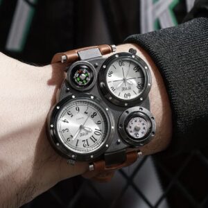 ساعت فشن  شیک و جذاب با صفحه بزرگ و موتور کوارتز دوگانه