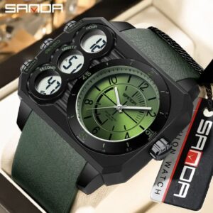 ساعت SANDA با نمایش دوگانه و صفحه بزرگ