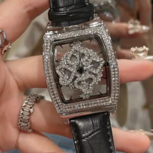 ساعت زنانه شیک به شکل استوانه‌ای چرخان