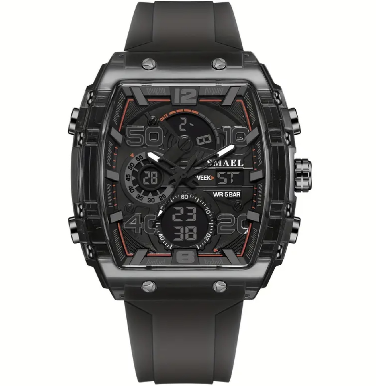 ساعت دیجیتال فانکی – مقاوم در برابر آب، نمایش ۲۴ ساعته، کرنومتر، LED - Image 8