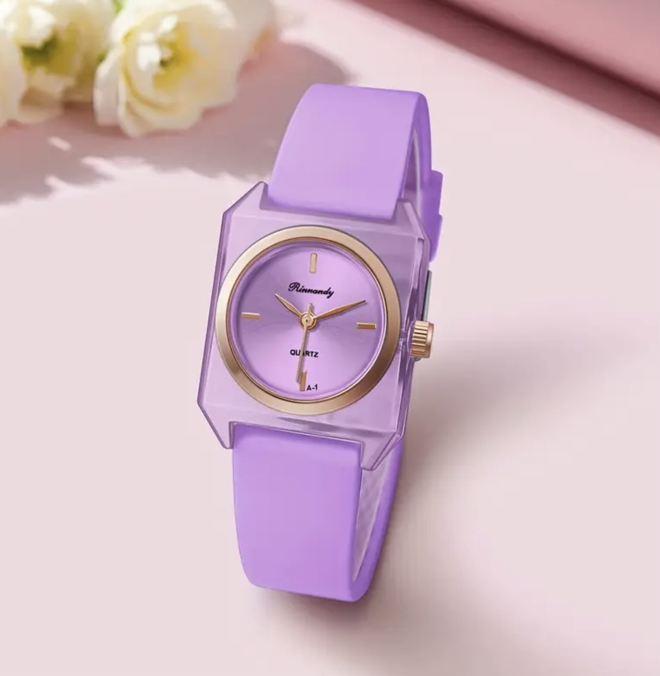 ساعت مربعی مینیمالیست شفاف - Image 3