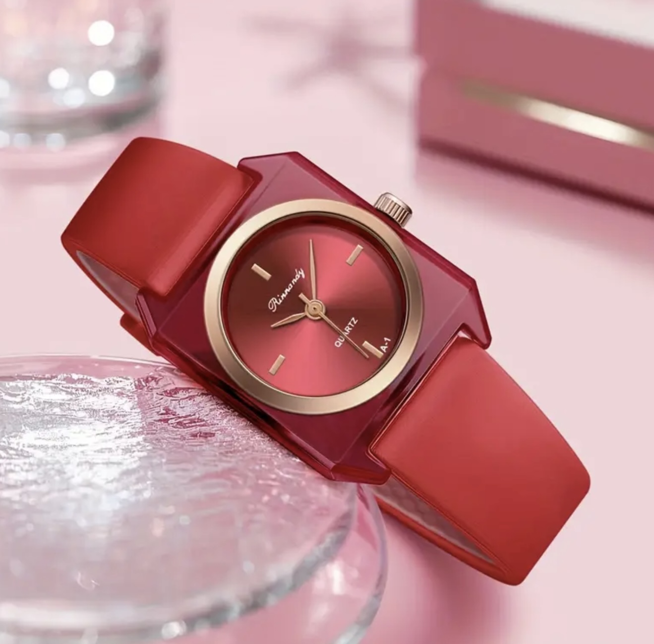 ساعت مربعی مینیمالیست شفاف - Image 6