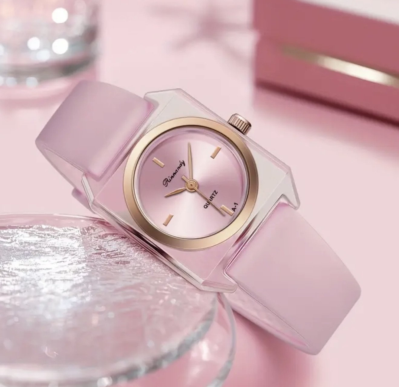 ساعت مربعی مینیمالیست شفاف - Image 7