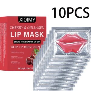 ماسک ژله‌ای لب ۱۰ عددی با عصاره گیلاس و کلاژن