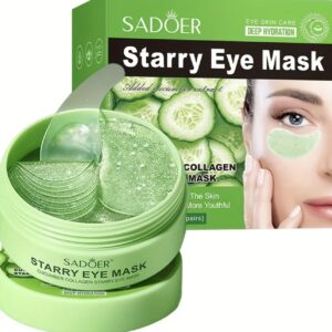 ماسک ژله‌ای زیر چشم کلاژن و خیار SADOER – ۶۰ عدد