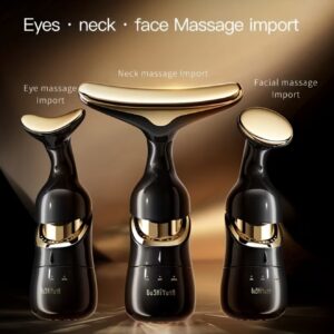 ماساژور ۳ در ۱ صورت، گردن و چشم با ۳ سری قابل تعویض