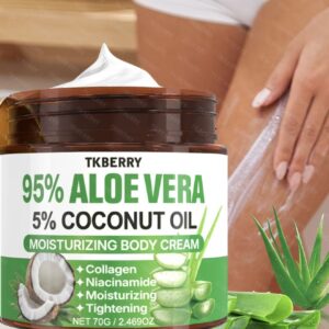 کرم آلوئه‌ورا | کرم مرطوب‌کننده بدن آلوئه‌ورا  ۹۵٪ آلوئه‌ورای خالص