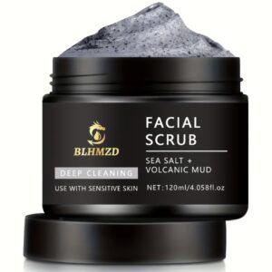 اسکراب صورت با نمک دریایی، آلوئه و عصاره گل‌ولکانیک