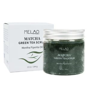 اسکراب چای سبز ماتچا  حاوی نمک دریای مرده، چای سبز ماتچا و ویتامین C