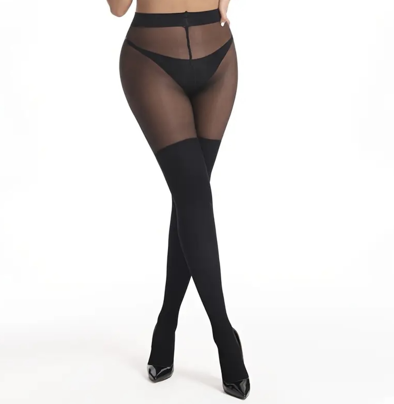 جورابشلواری زنانه مشکی نازک - Image 3