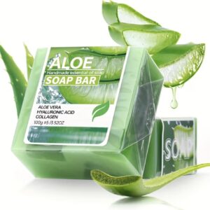 صابون دست‌ساز آلوئه ورا برای مرطوب‌کنندگی و پاک‌سازی