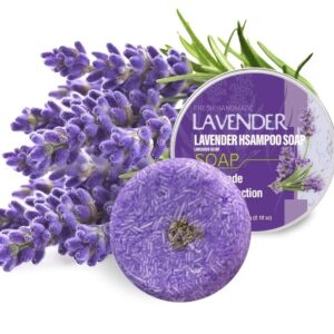 صابون شامپو دست‌ساز لاوندر با عصاره اسطوخودوس
